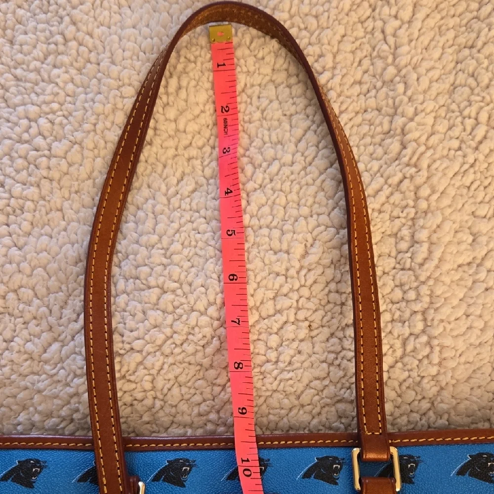 Dooney & Bourke Blue and Brown Carolina Panthers Structured Tote - Picture 12 of 12